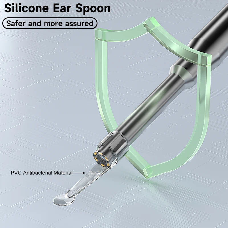 Ear Cleaning Endoscope Camera TYPE-C Micro USB 5.5MM 3.9MM 3in1 Visual Ear Picker Ear Spoon 6LEDs Otoscope for Android Phones PC