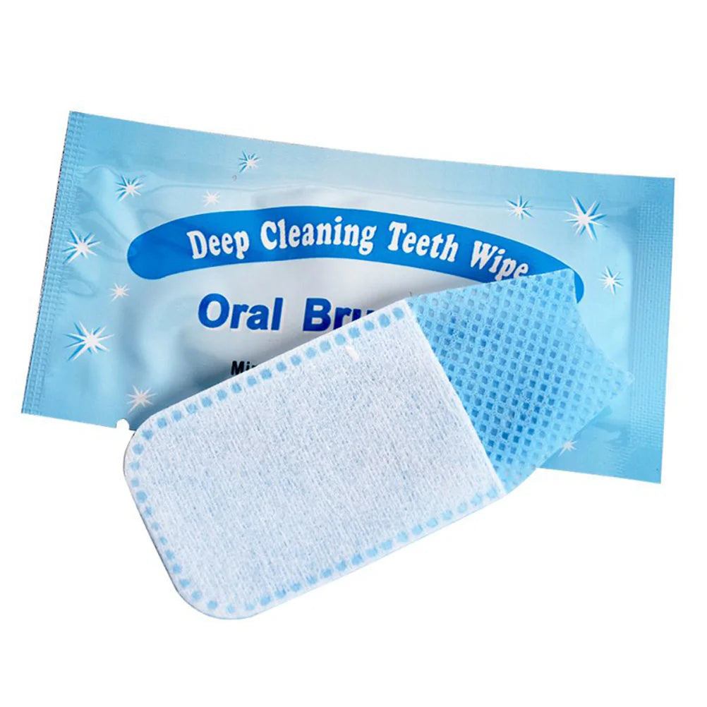 20pcs Disposable Finger Stalls Toothbrush Gauze Dental Finger Brush Oral Cleaning Wipes
