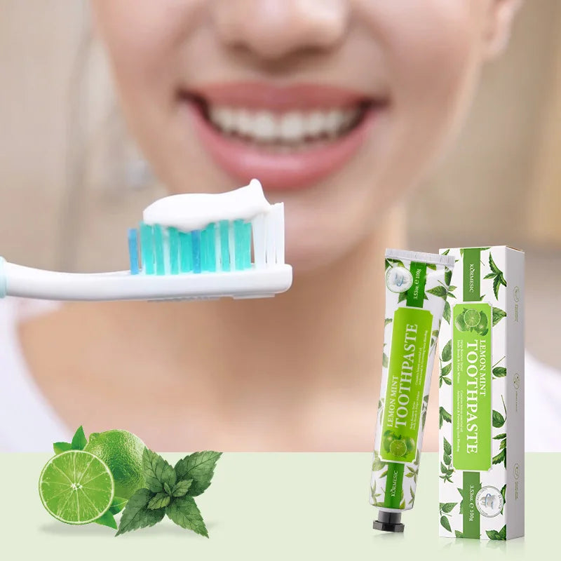100g Probiotic Toothpaste Lemon Mint Whitening Tooth Remove Plaque Stains Teeth Whitener Oral Hygiene Clean Fresh Breath Dental