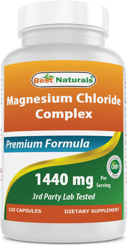 Magnesium Chloride (Cloruro De Magnesio) Complex 1440 Mg per Serving - 120 Capsules