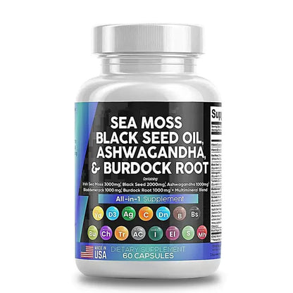 Cápsulas de Shilajit Puro del Himalaya 15250mg con Maca, Ginseng, Ashwagandha y Cúrcuma, Suplemento Energético, Resistencia y Masa Muscular