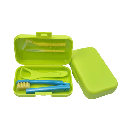 4Pcs/set Portable Travel Deep Cleaning Oral Hygiene Interdental Brush Orthodontic Care Kit Toothbrush Tongue Scraper Tool
