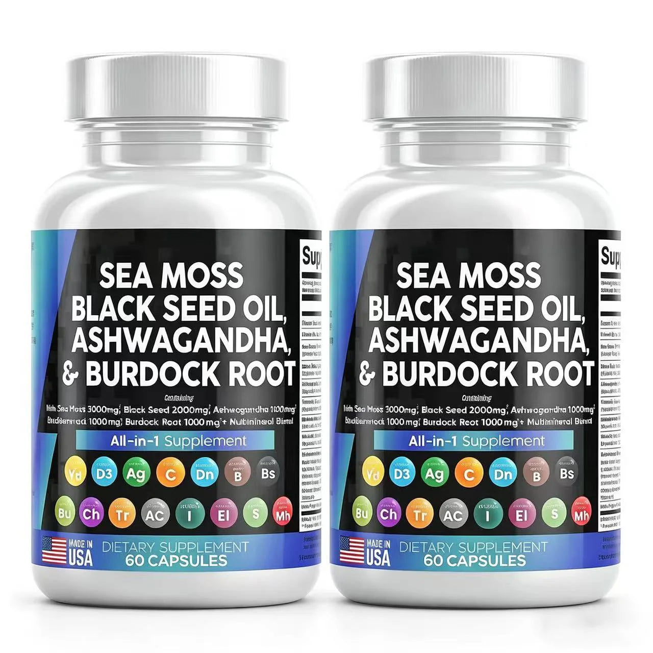 Cápsulas de Shilajit Puro del Himalaya 15250mg con Maca, Ginseng, Ashwagandha y Cúrcuma, Suplemento Energético, Resistencia y Masa Muscular