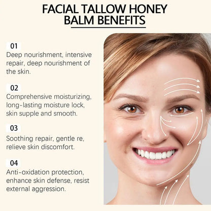 120g Whipped Beef Tallow And Honey Balm Moisturizing Beef Tallow Face Cream Body Skin Care Grass Fed Grass Finished Face Cream
Bálsamo de sebo de res batido y miel (120 g) Crema facial hidratante de sebo de res Cuidado corpo