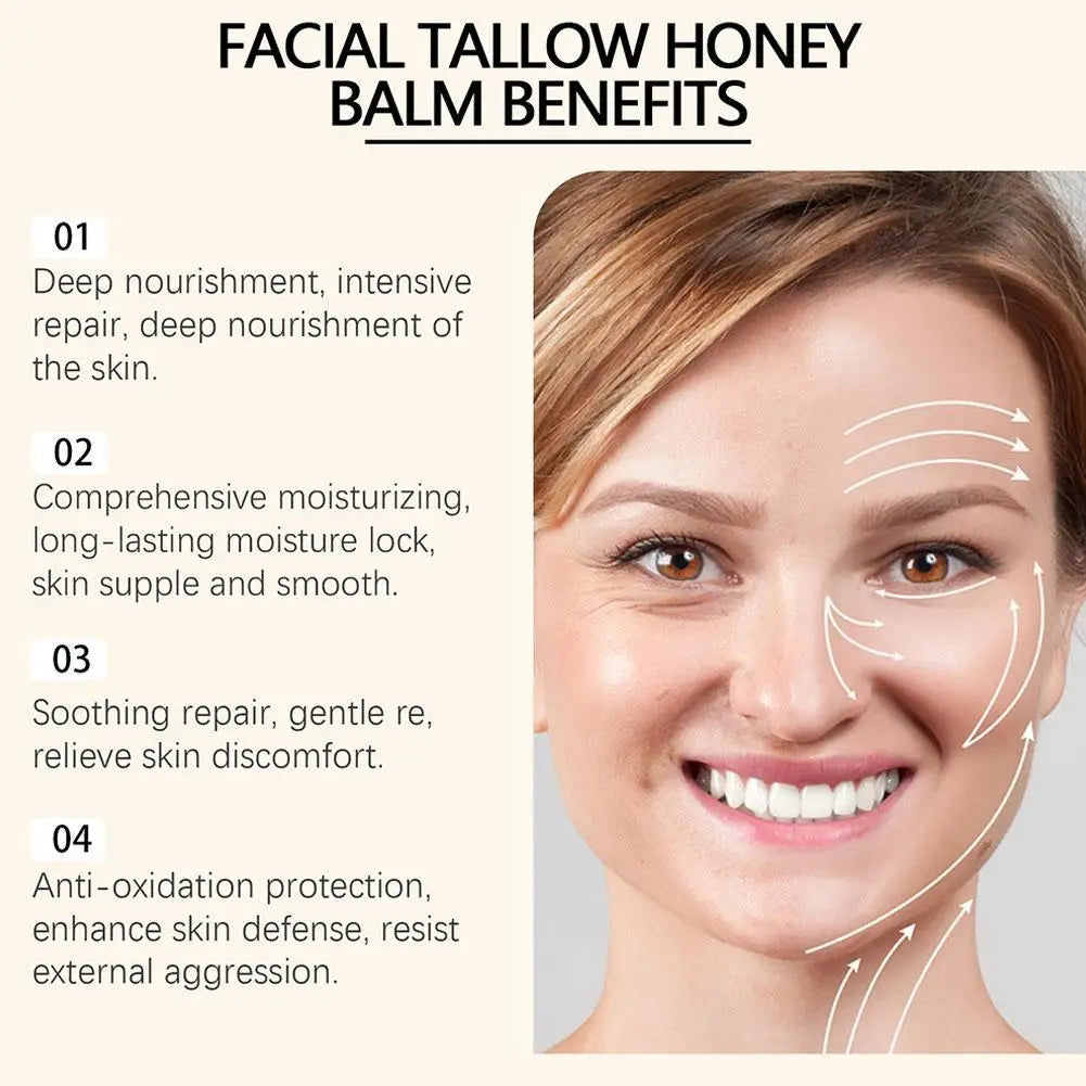 120g Whipped Beef Tallow And Honey Balm Moisturizing Beef Tallow Face Cream Body Skin Care Grass Fed Grass Finished Face Cream
Bálsamo de sebo de res batido y miel (120 g) Crema facial hidratante de sebo de res Cuidado corpo