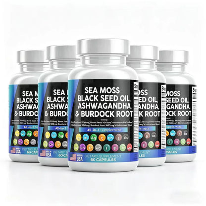 Cápsulas de Shilajit Puro del Himalaya 15250mg con Maca, Ginseng, Ashwagandha y Cúrcuma, Suplemento Energético, Resistencia y Masa Muscular