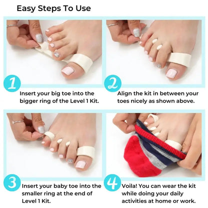 1Pair Silicone Body Feet Alignment Kit Orthopedic Posture Correction Bunion Corrector Natural Realignment Body Shaping