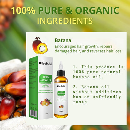 120ml Pure Batana Oil for Treatment Batana Oil Natural Promotes Hair Wellness for Treating Hair Loss Anti-Breakage Hair