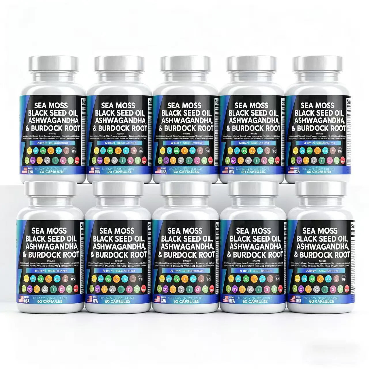 Cápsulas de Shilajit Puro del Himalaya 15250mg con Maca, Ginseng, Ashwagandha y Cúrcuma, Suplemento Energético, Resistencia y Masa Muscular
