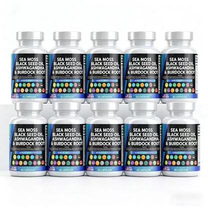 Cápsulas de Shilajit Puro del Himalaya 15250mg con Maca, Ginseng, Ashwagandha y Cúrcuma, Suplemento Energético, Resistencia y Masa Muscular