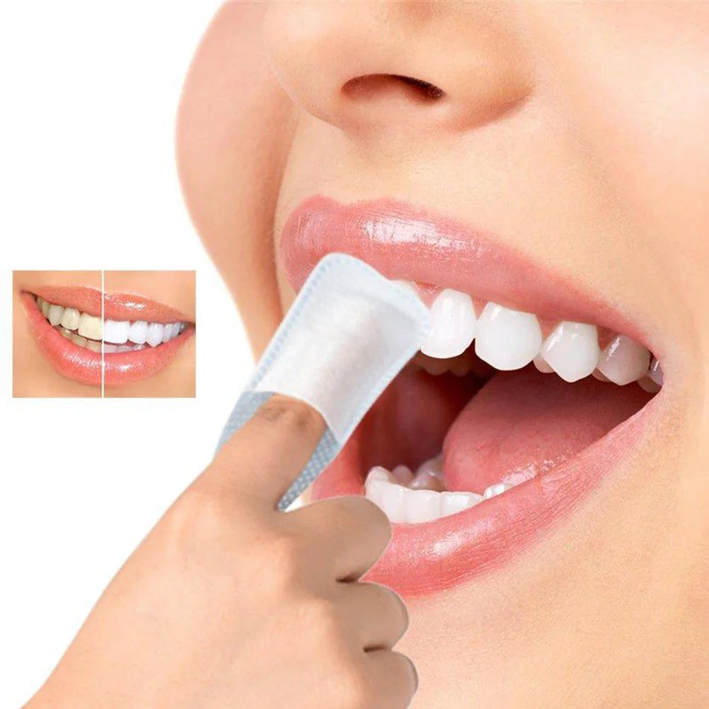 20pcs Disposable Finger Stalls Toothbrush Gauze Dental Finger Brush Oral Cleaning Wipes