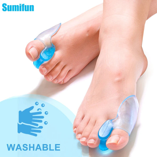Feet Massager Comfortable Silicone Gel Ergonomic Design Gel Fingers Straightener Toe Separator Toe Alignment Bunion Adjuster