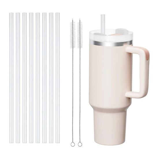*No disponibles en PR *
12 Pack Replacement Straws for Stanley 40 oz 30 oz Cup Tumbler, Clear Reusable Plastic Straws, 2 Straw Brushes,for Stanley Cup