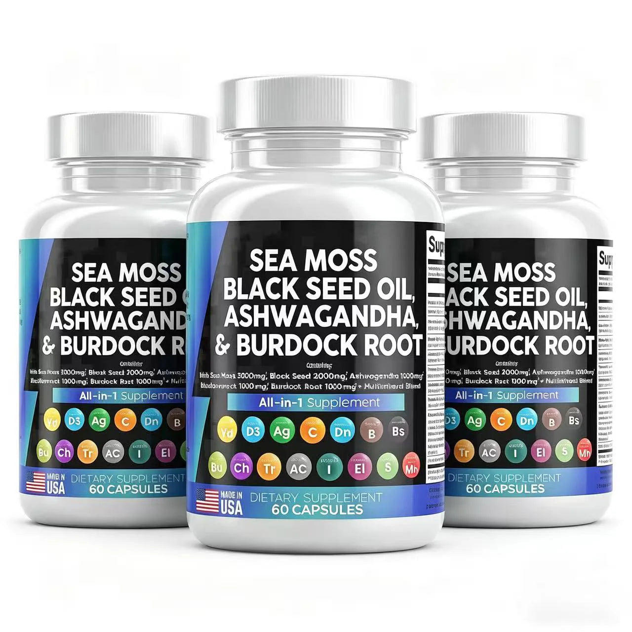 Cápsulas de Shilajit Puro del Himalaya 15250mg con Maca, Ginseng, Ashwagandha y Cúrcuma, Suplemento Energético, Resistencia y Masa Muscular
